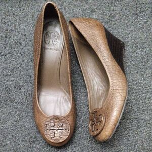 Tory Burch Tan Wedge Shoes